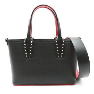 Christian Louboutin Kabata Shoulder Bag leather studs black red